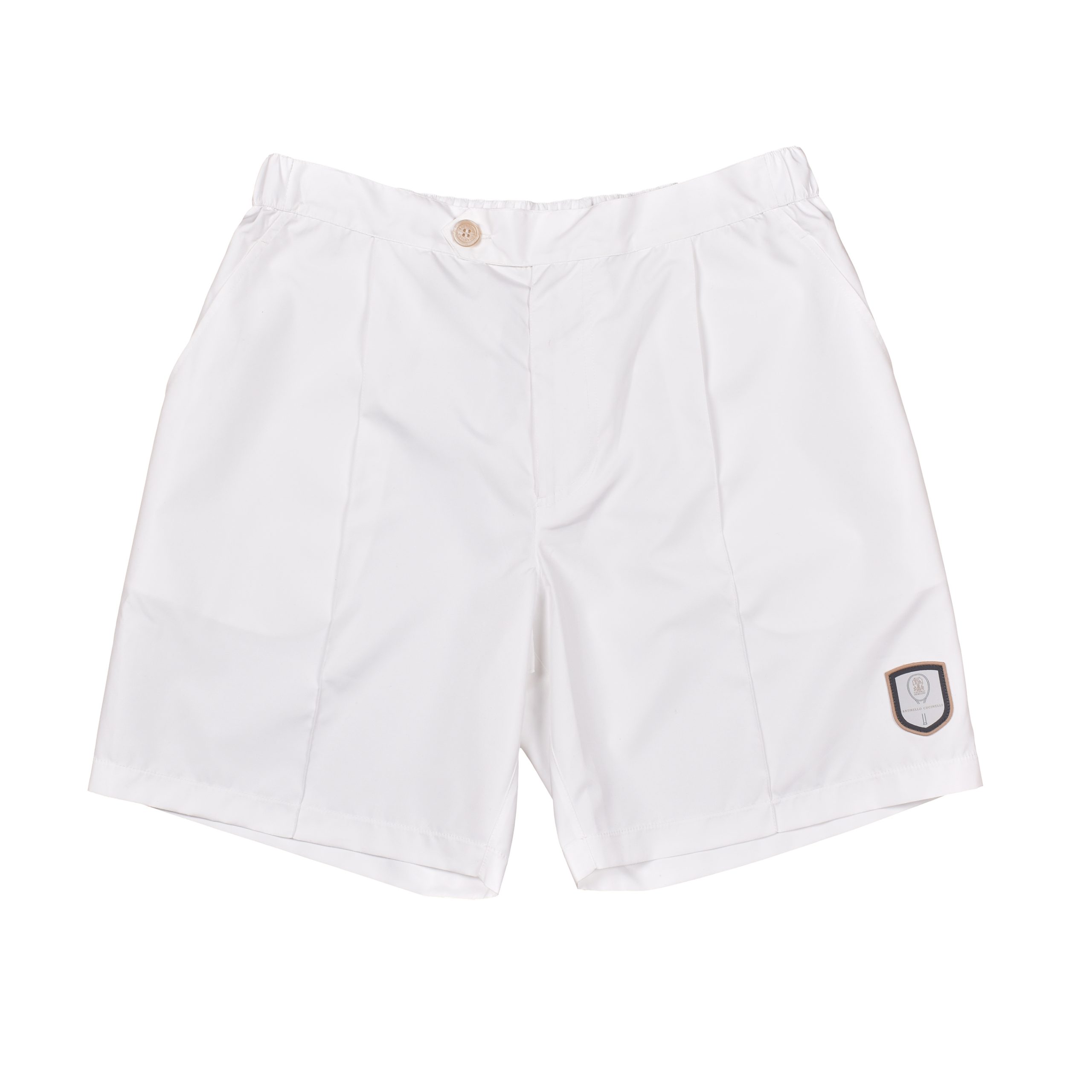 White Polyester Shorts