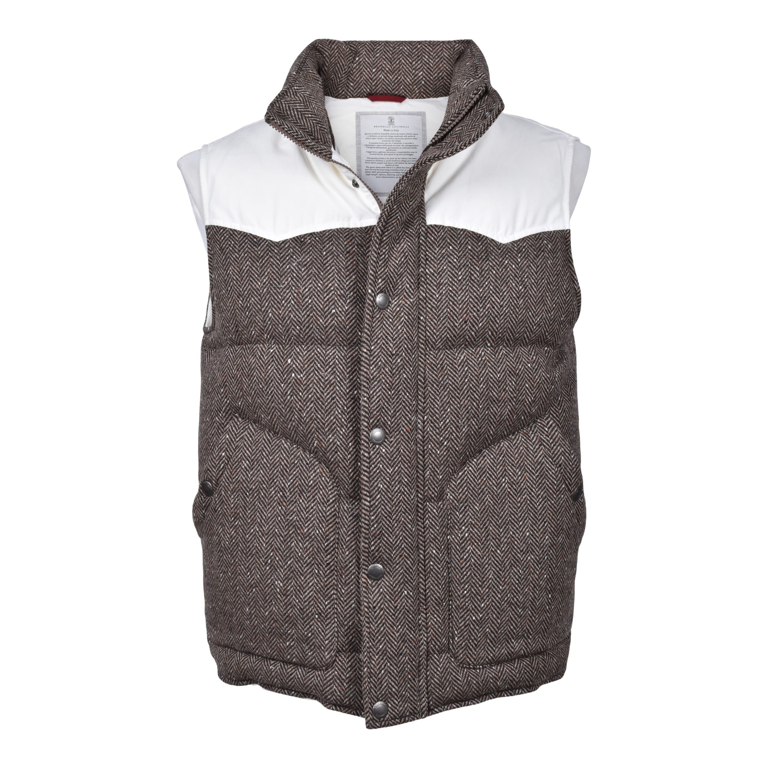 Brown Wool Sleveless Jacket