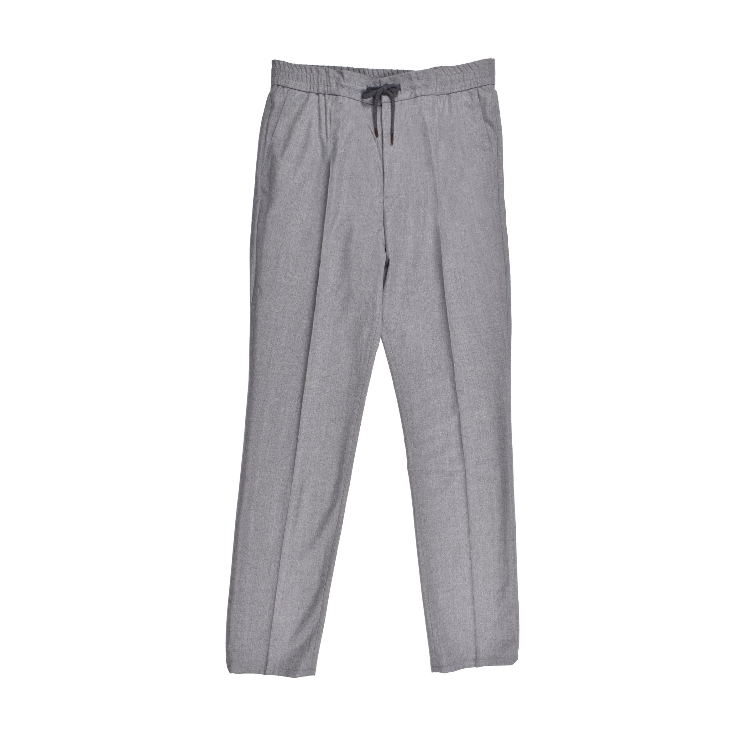 Gray Wool Casual Pants