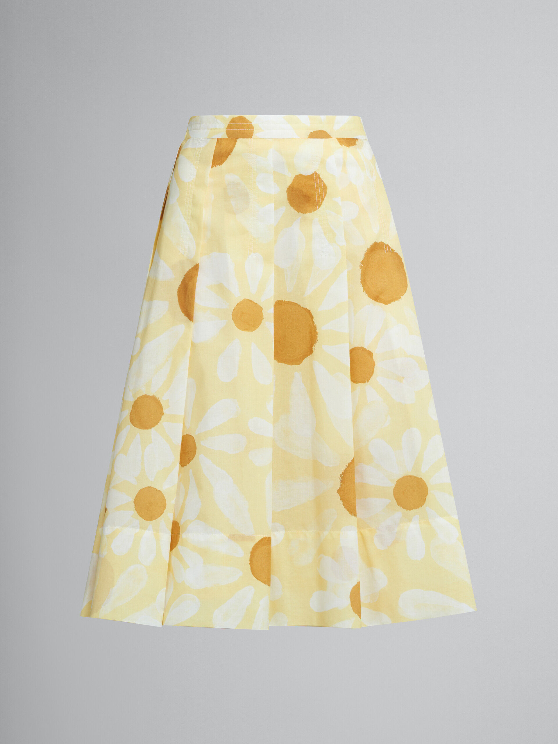 Yellow Fibres Midi Skirt