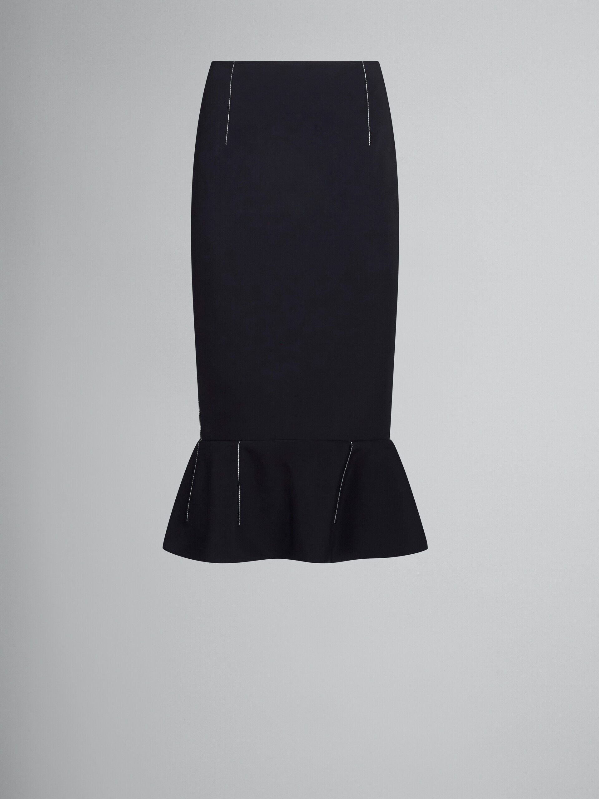 Black Fibres Long Skirt