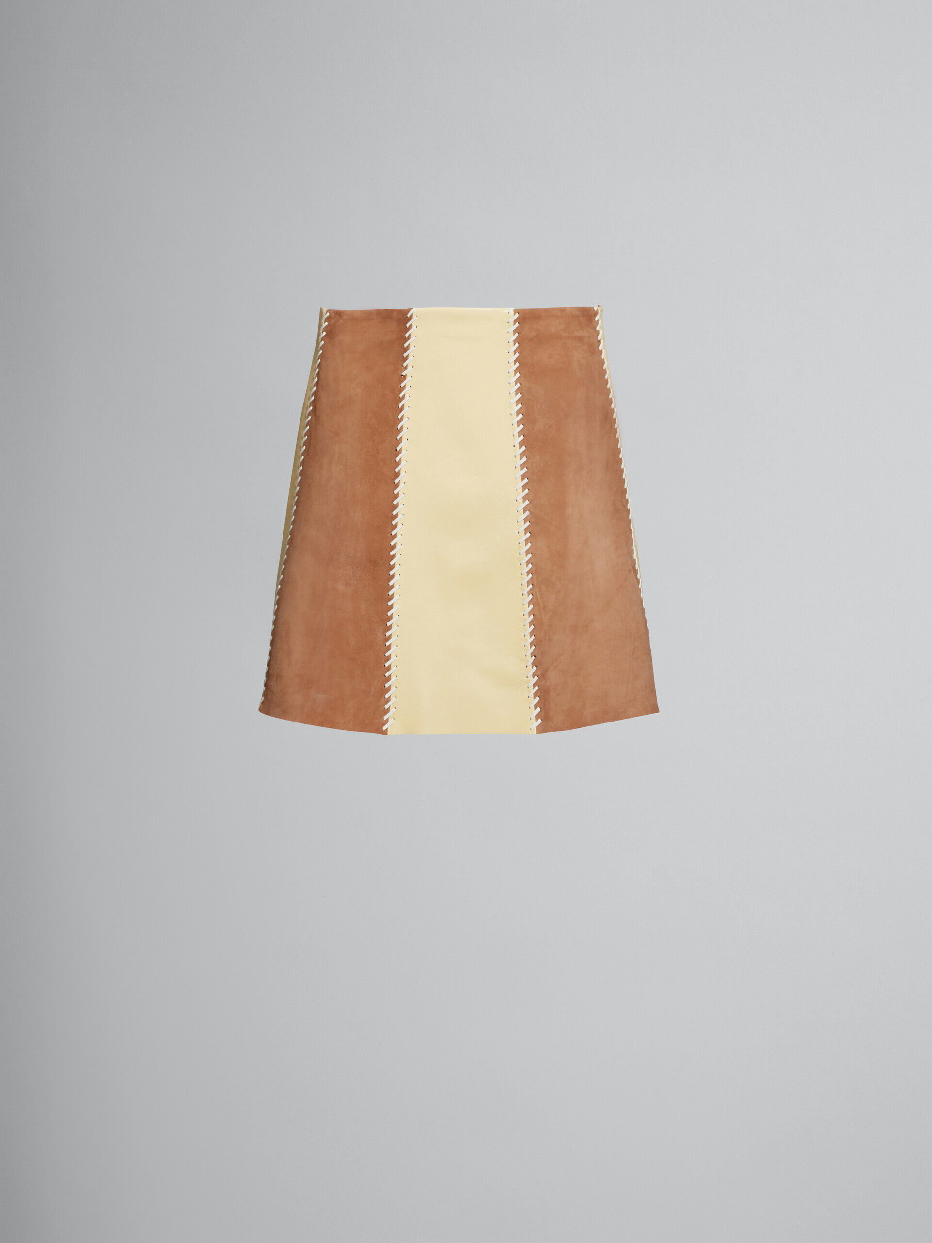Brown Fibres Mini Skirt