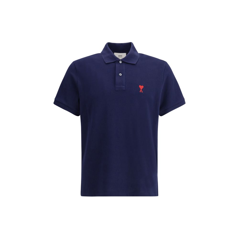 Blue Cotton Polo Shirt