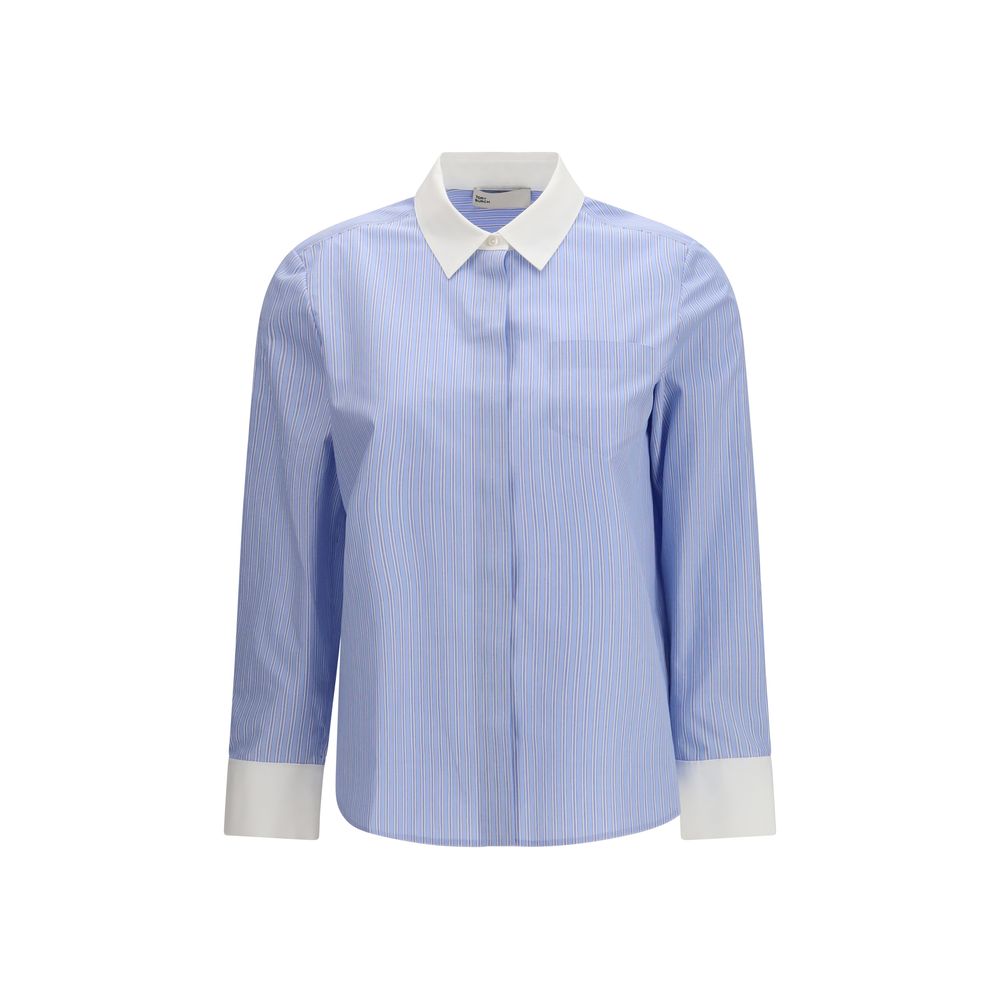 Blue Cotton Pattern Shirt
