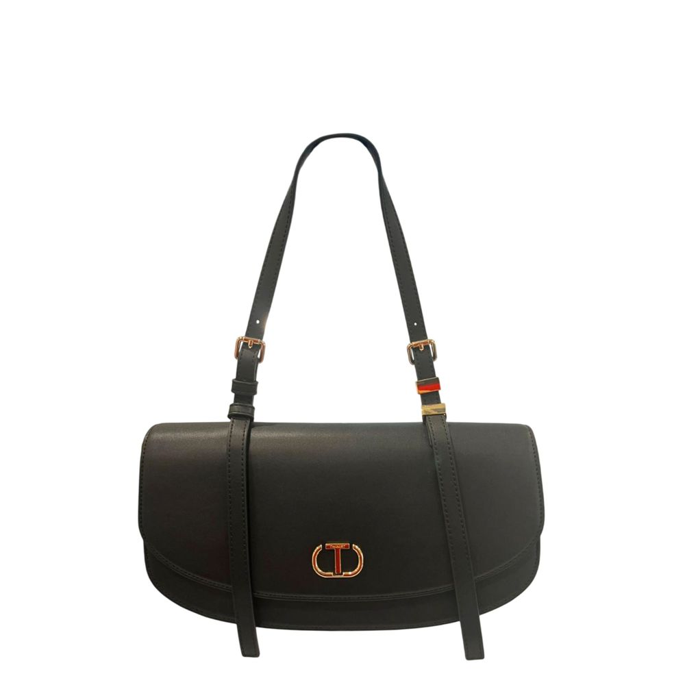 Black PU Women Shoulder Bag
