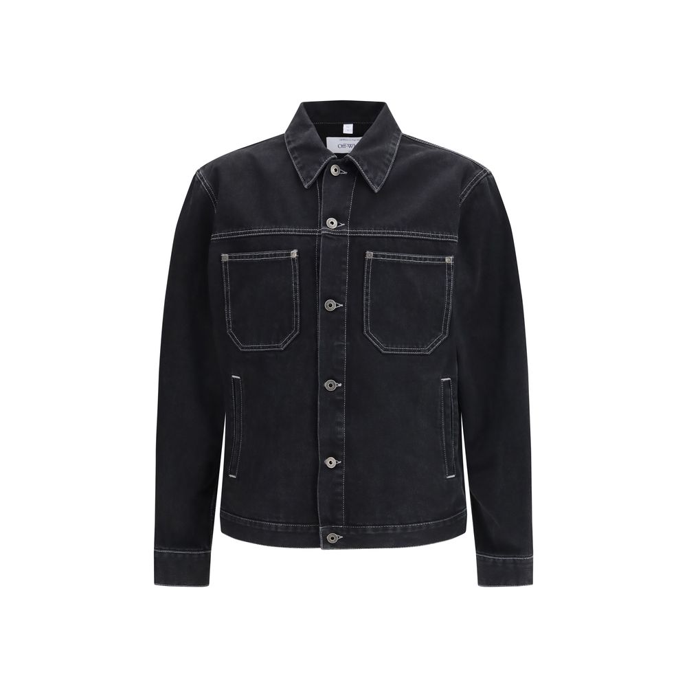 Black Cotton Denim Jacket