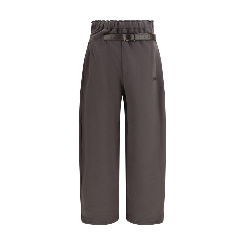 Brown Cotton Athletic Pants