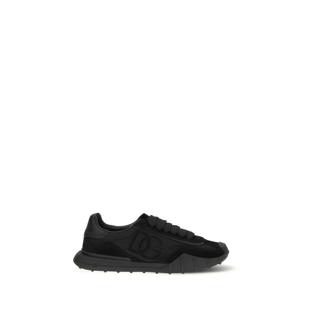 Black Calf Leather Bos Taurus Athletic Sneakers