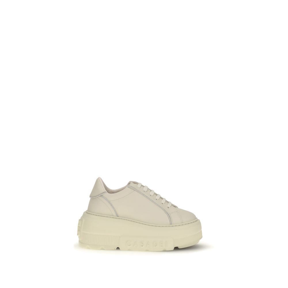 White Rubber Chunky Sneakers