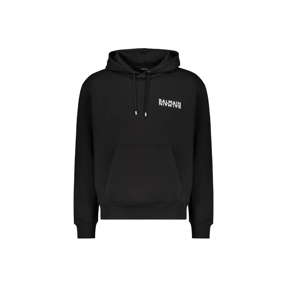 Black Cotton Hoodie