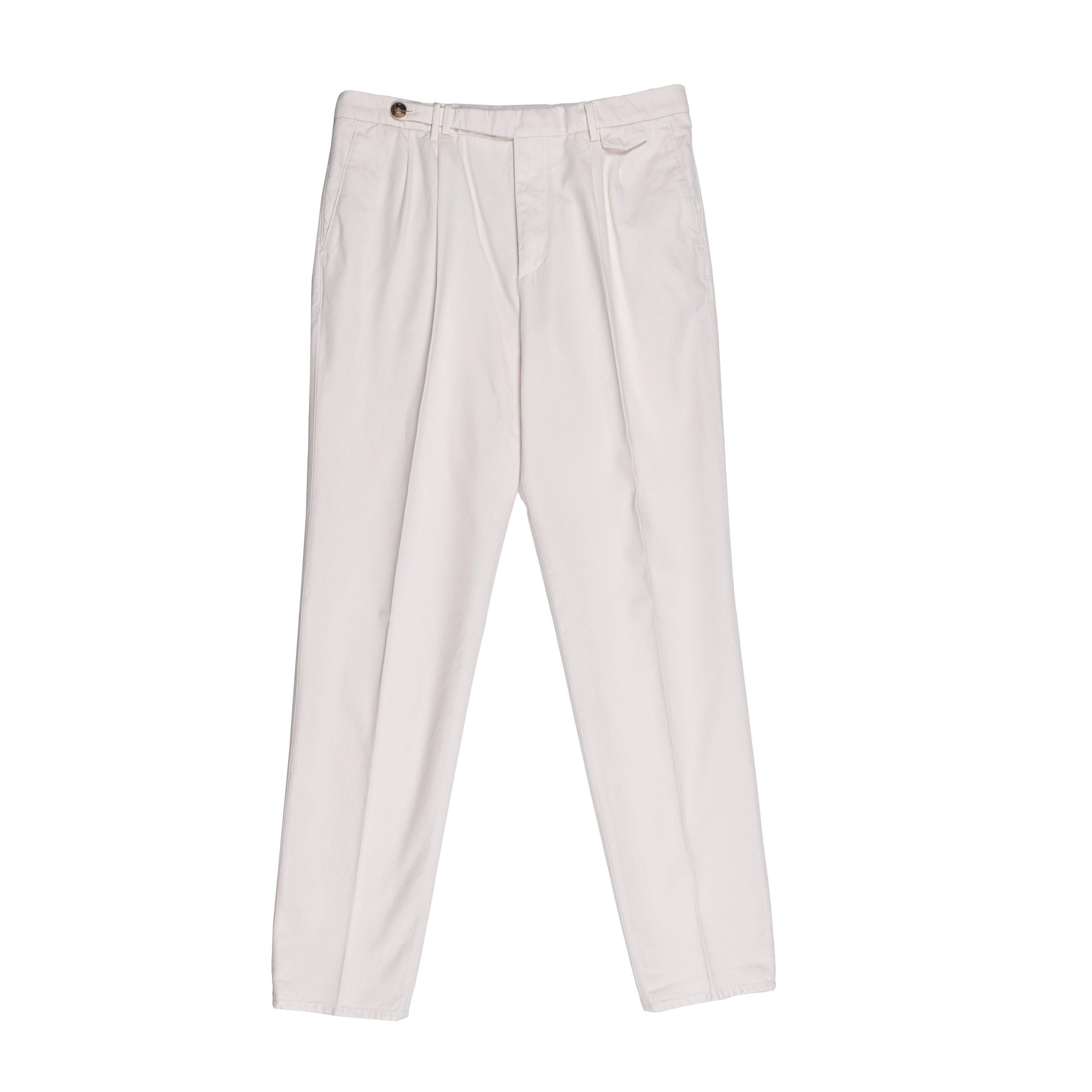 White Cotton Casual Pants