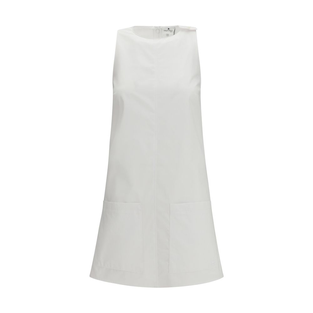 White Cotton Casual Dress
