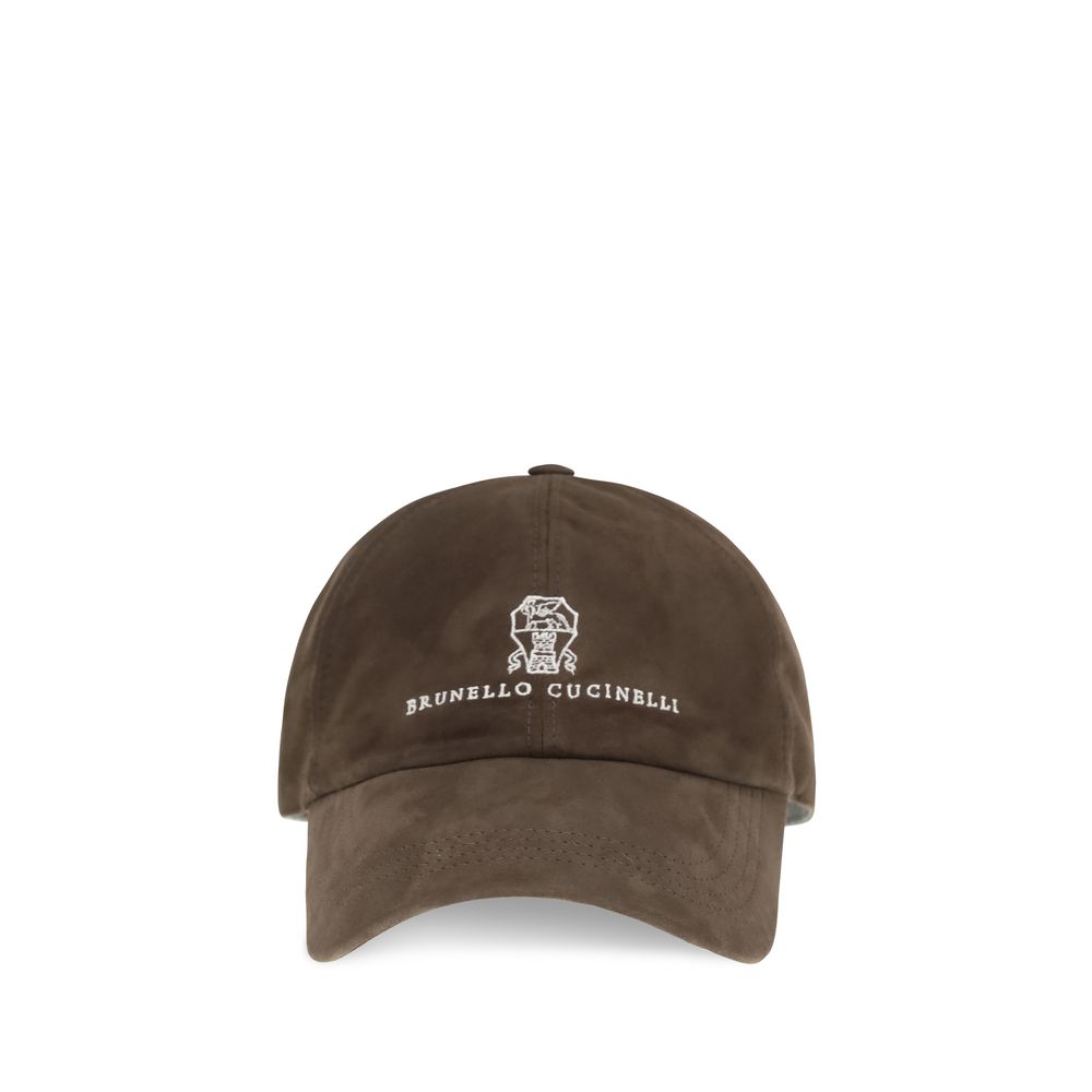 Brown Calf Leather Bos Taurus Cap (Baseball Hat)