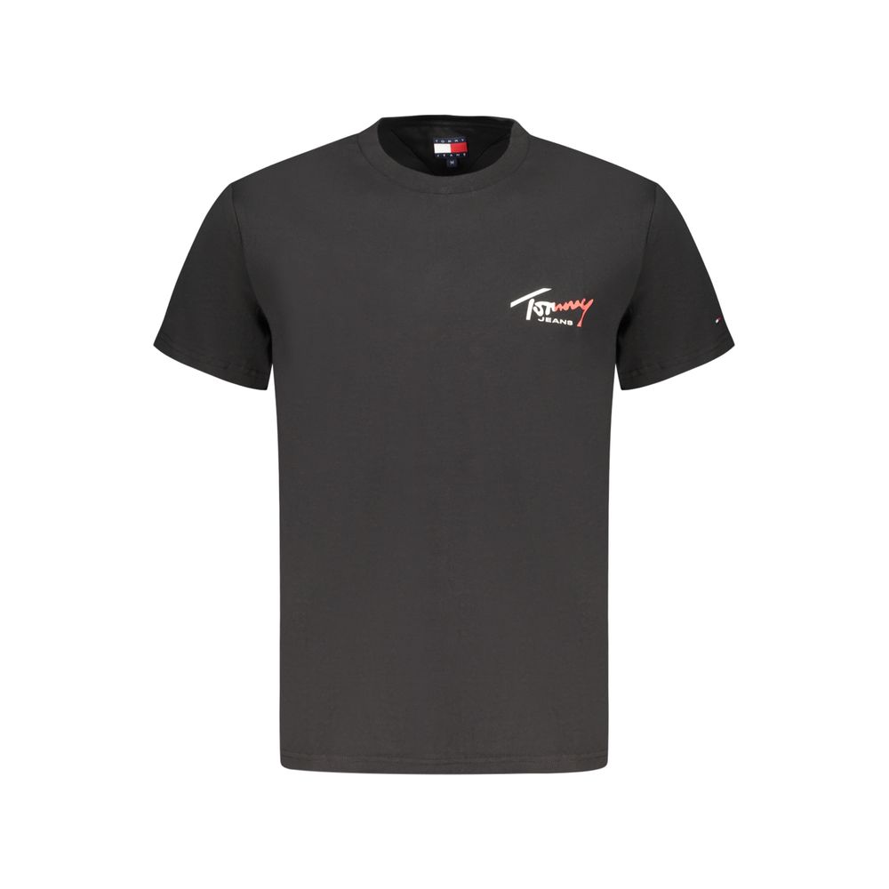 Black Cotton Men T-Shirt