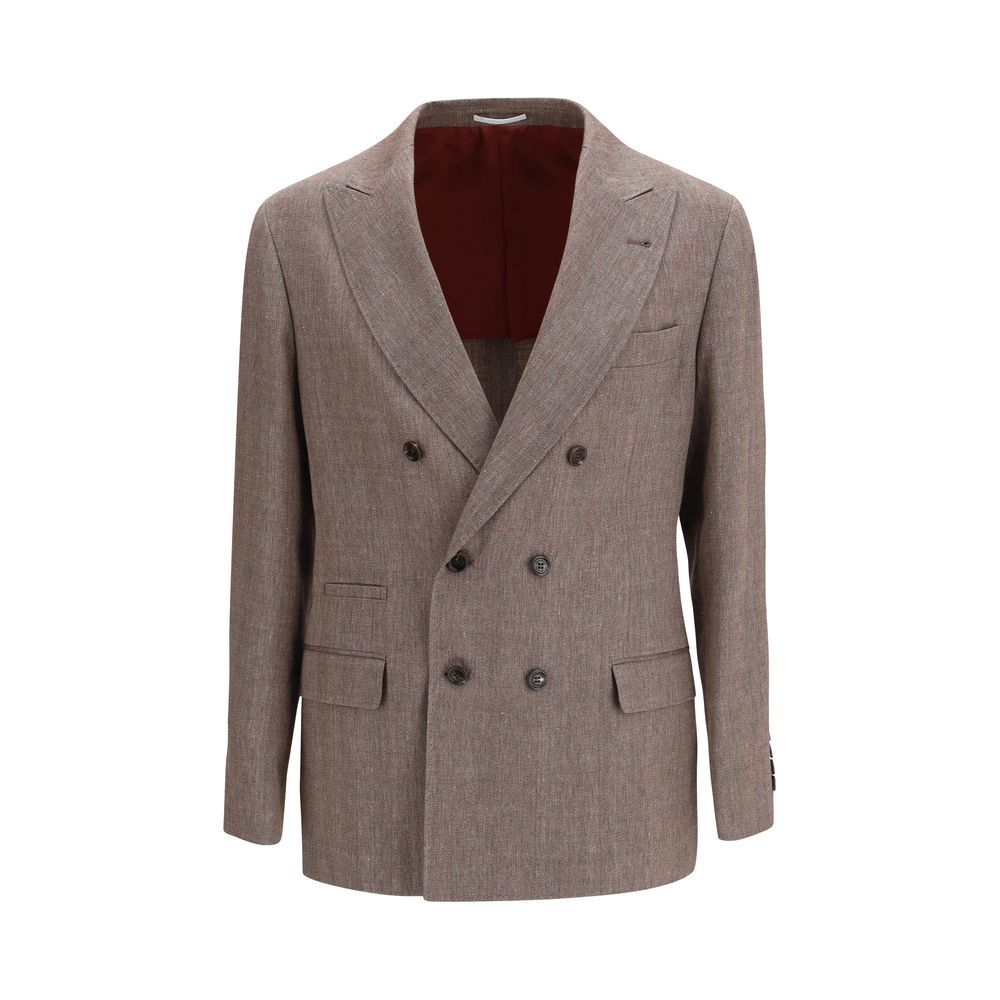 Brown Linen Blazer