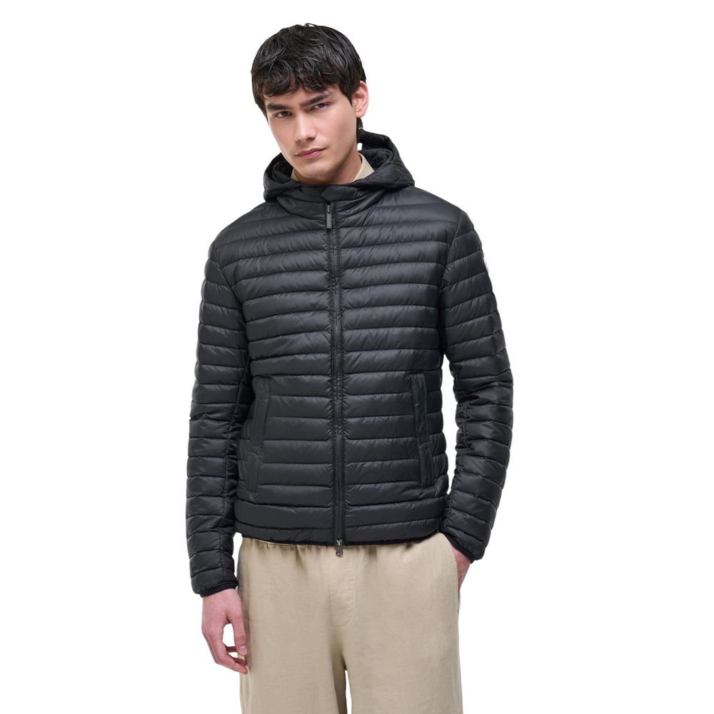 Black Polyamide Full-Length Jacket