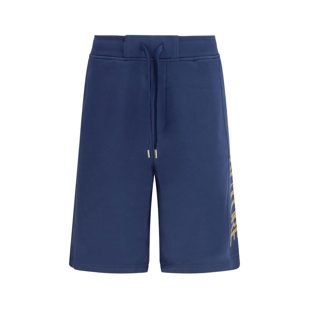 Blue Cotton Bermuda Shorts