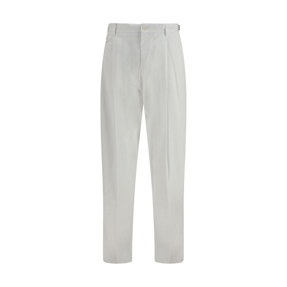 White Cotton Casual Pants