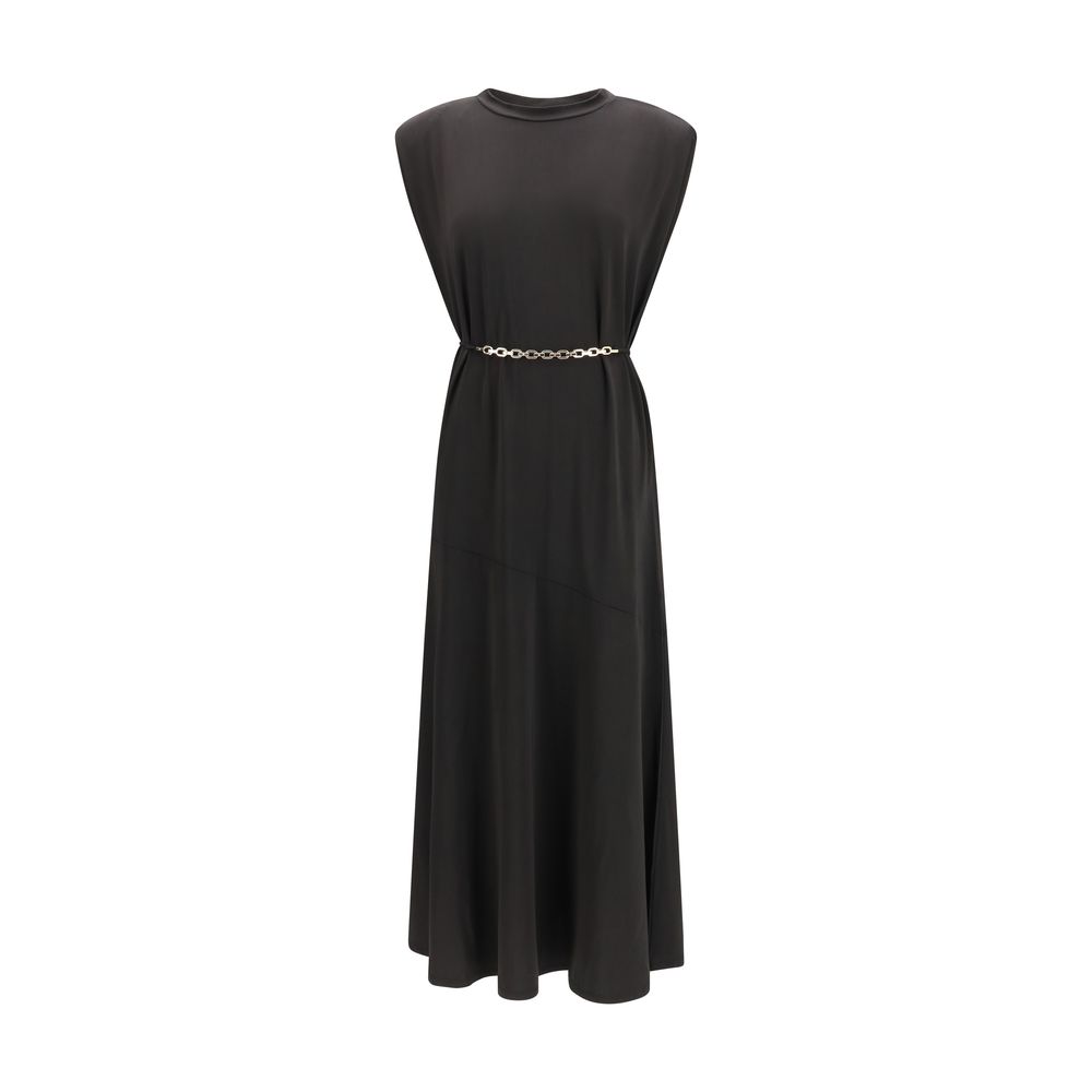 Black Acetate Casual Dress