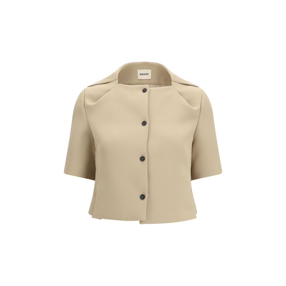 Beige Polyester Coat