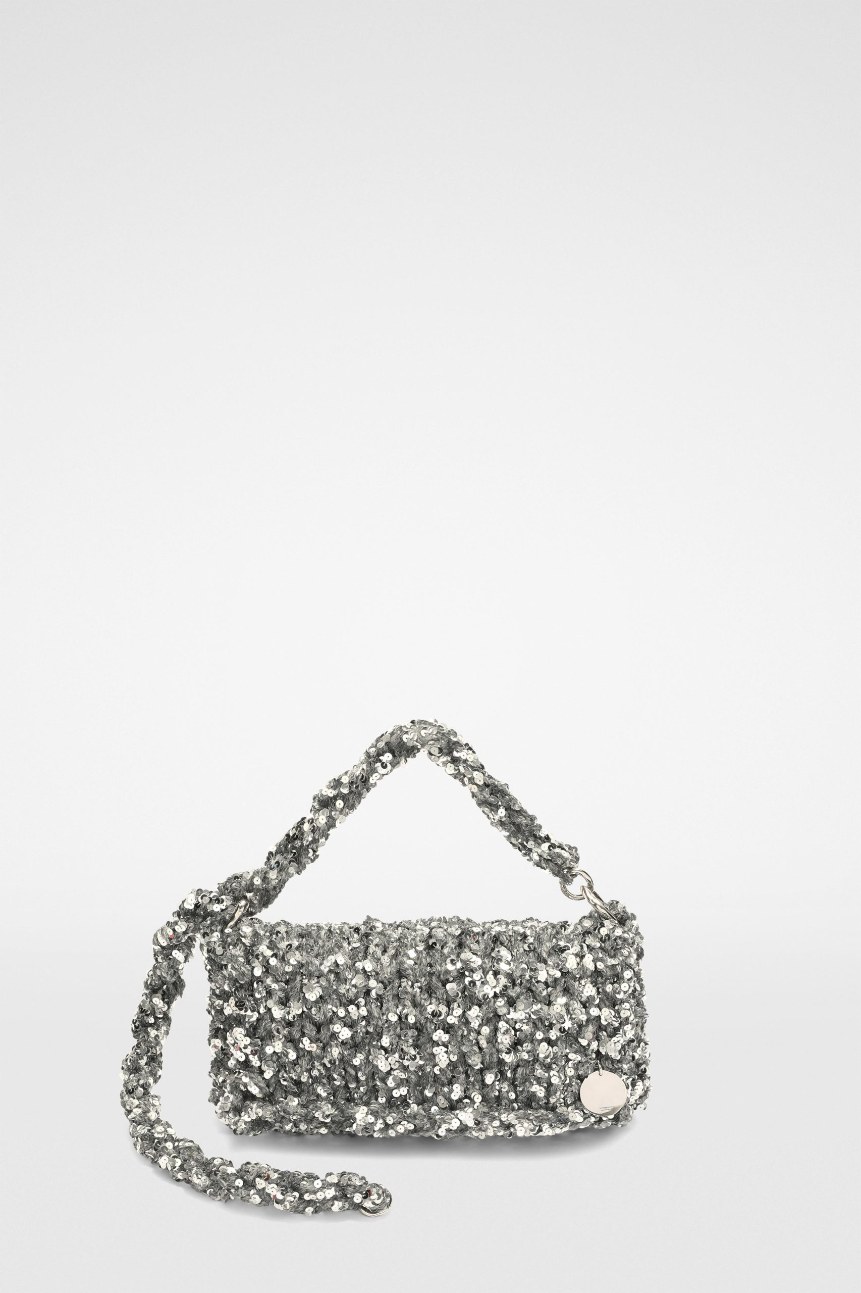 Gray Fibres Clutch Bag
