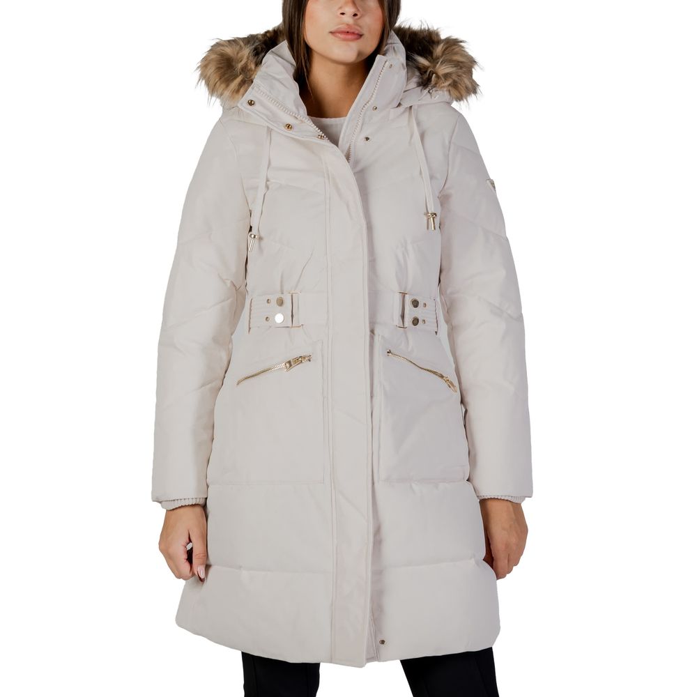 Cream Polyester Coat