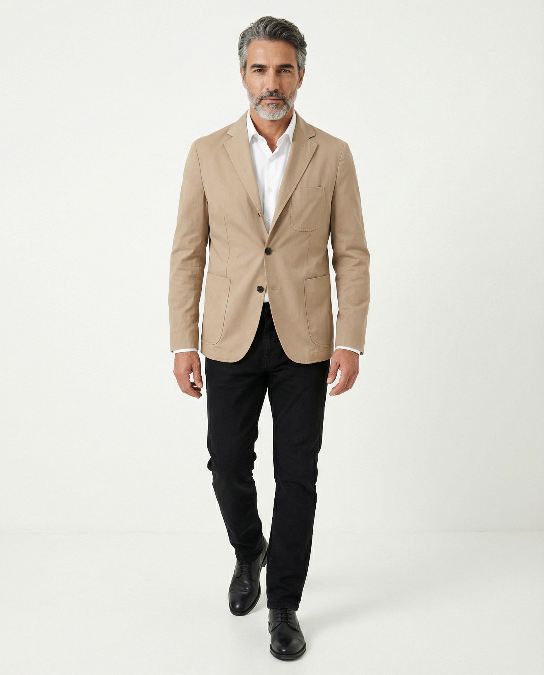 Beige Cotton Blazer