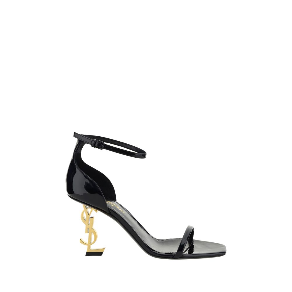 Black Calf Leather Bos Taurus Stiletto Heel Sandals