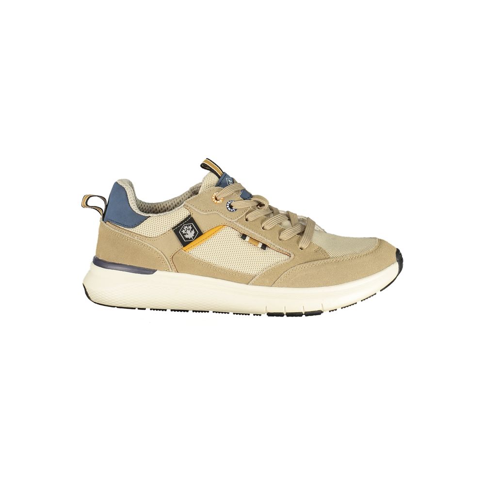 Beige Polyester Men Sneaker