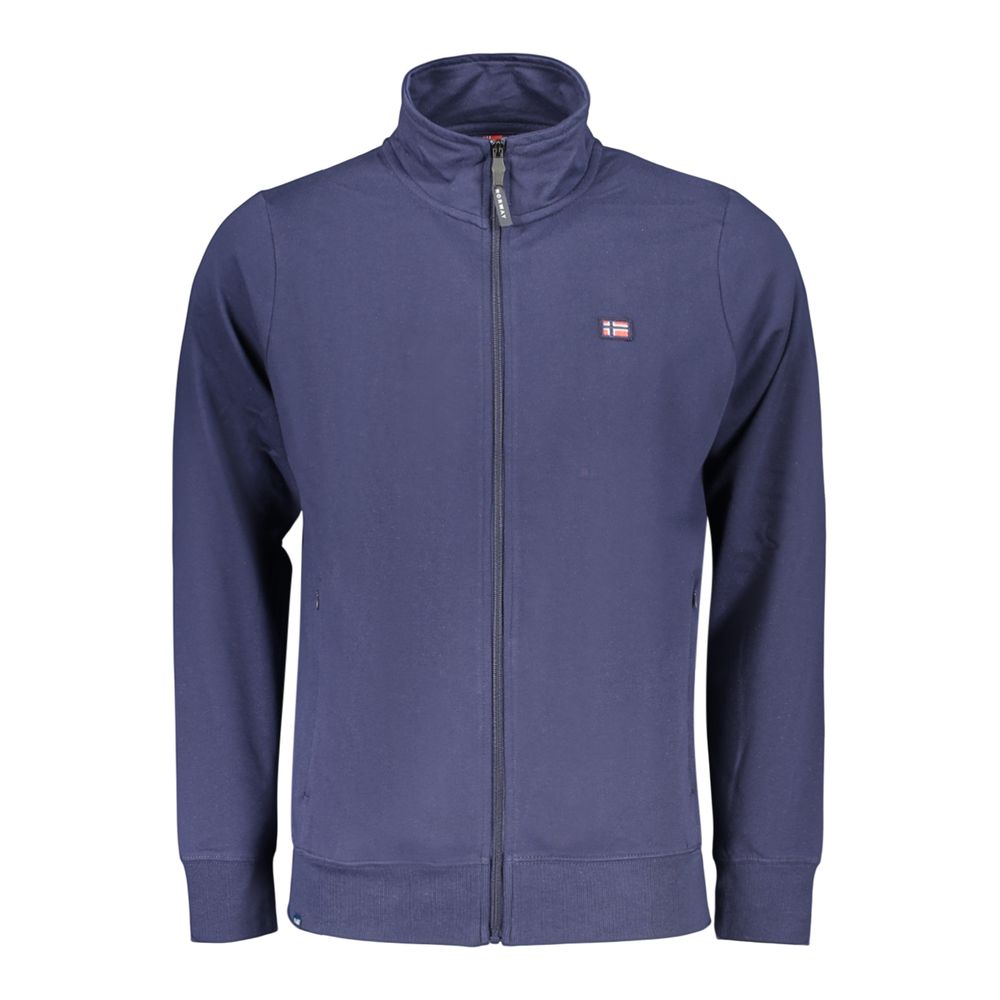 Blue Cotton Men Sweatshirt