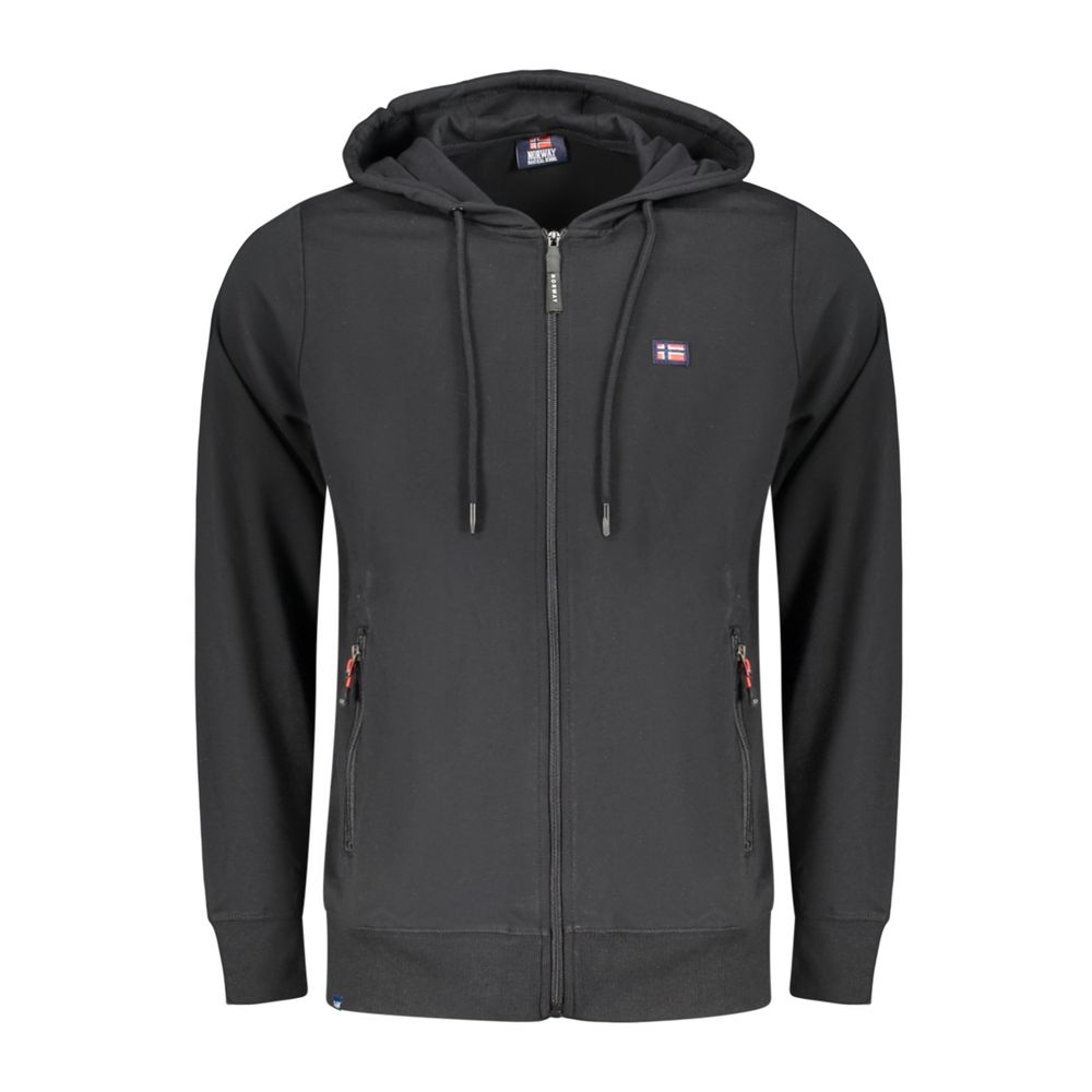 Black Cotton Men's Sweatshirt