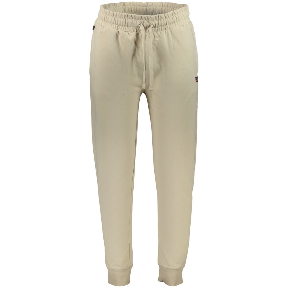 Beige Cotton Men's Sweatpants