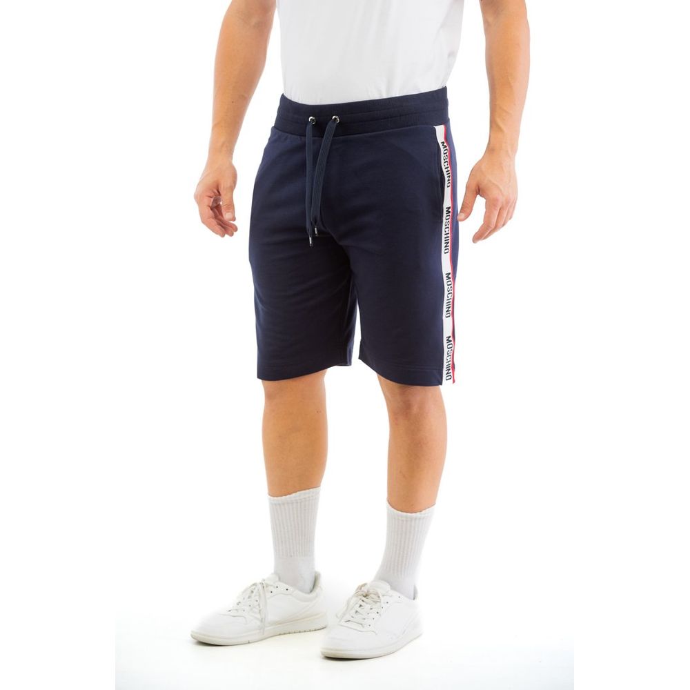Blue Cotton Bermuda Shorts