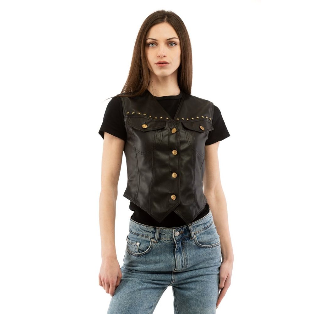 Black Polyester Waistcoat