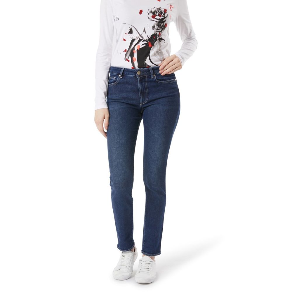 Blue Cotton Slim Fit Jeans