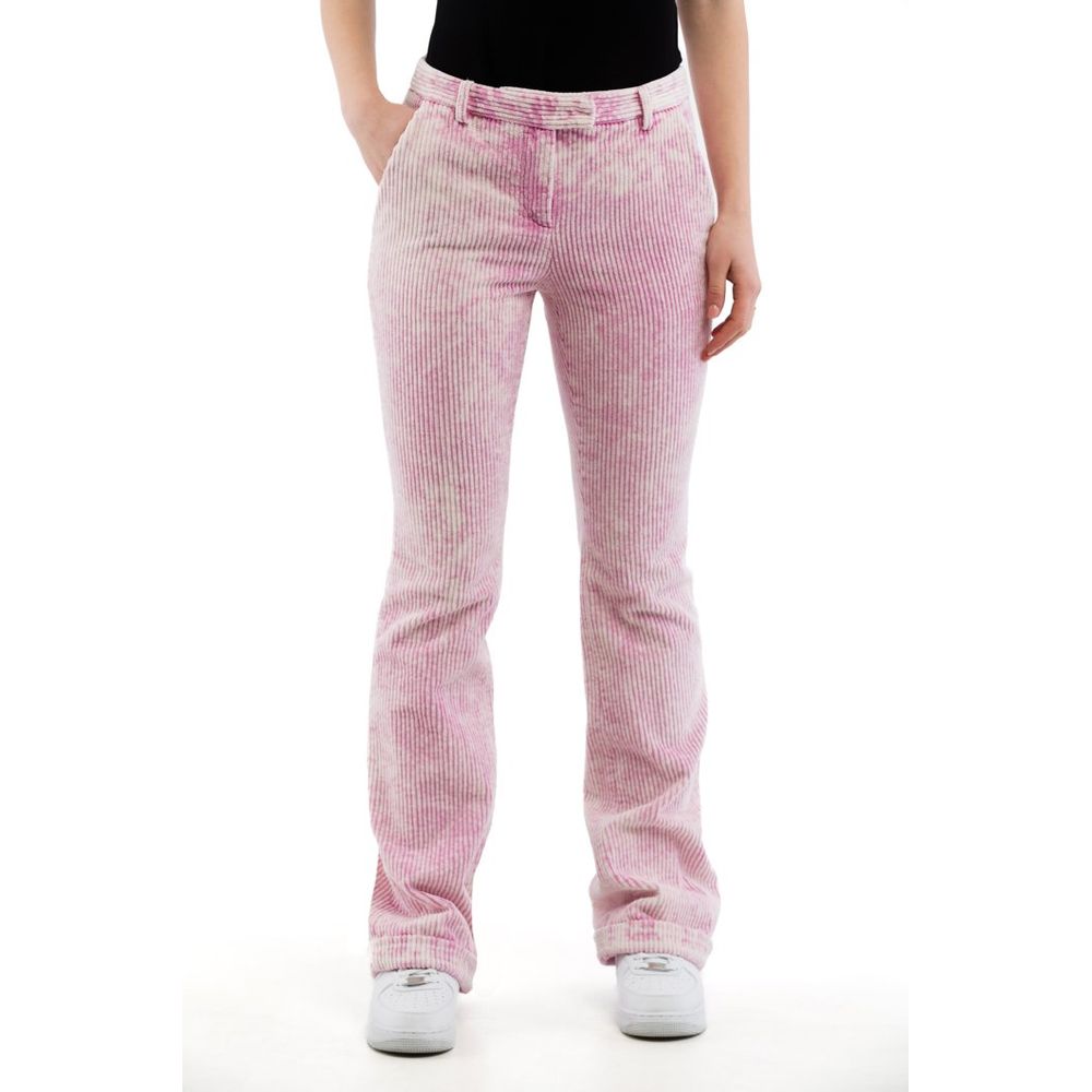 Multicolor Cotton Casual Pants