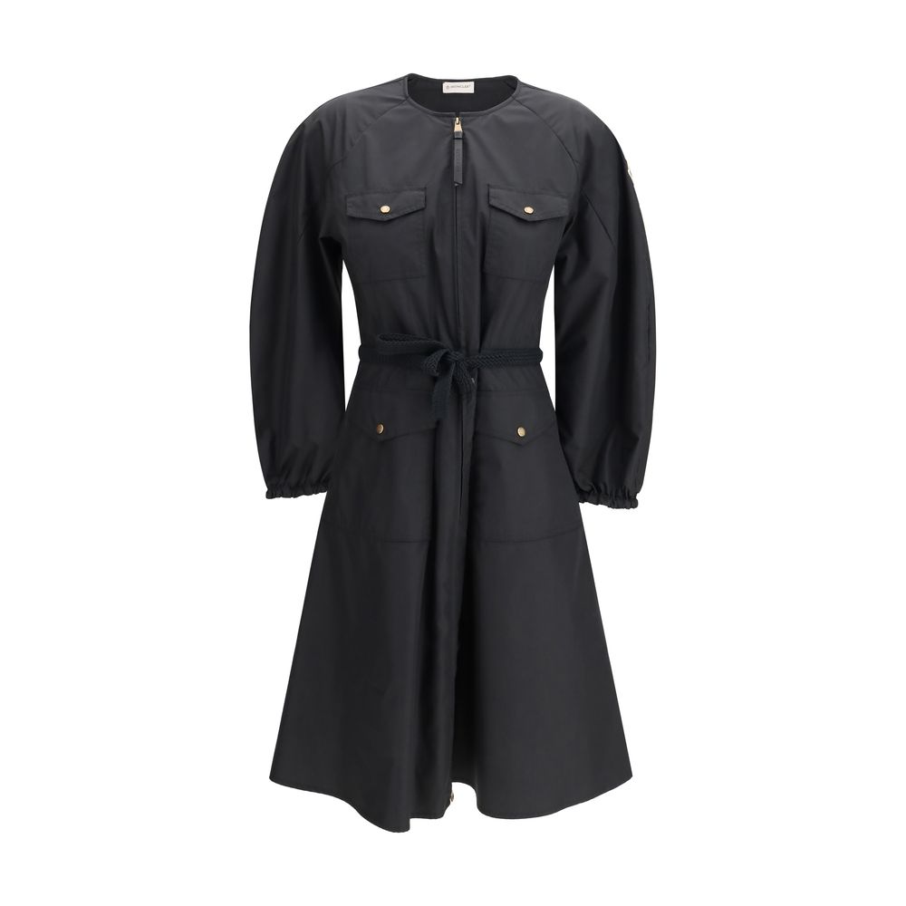 Black Cotton Casual Dress
