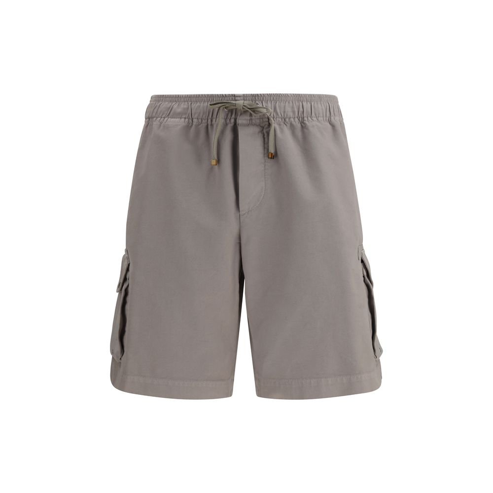 Beige Cotton Bermuda Shorts