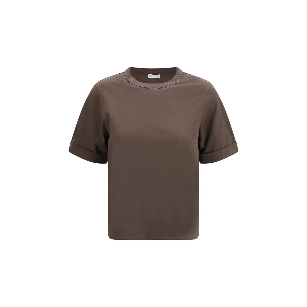 Brown Cotton T-Shirt