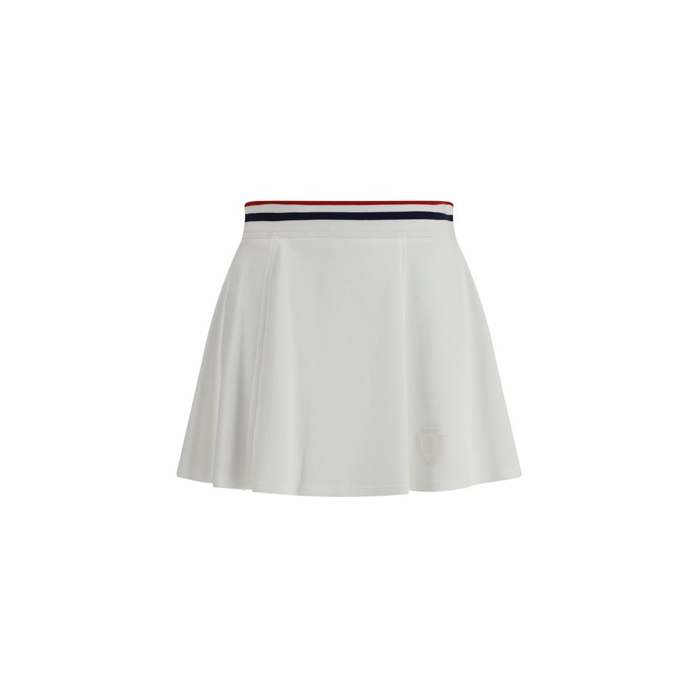 White Cotton Mini Skirt