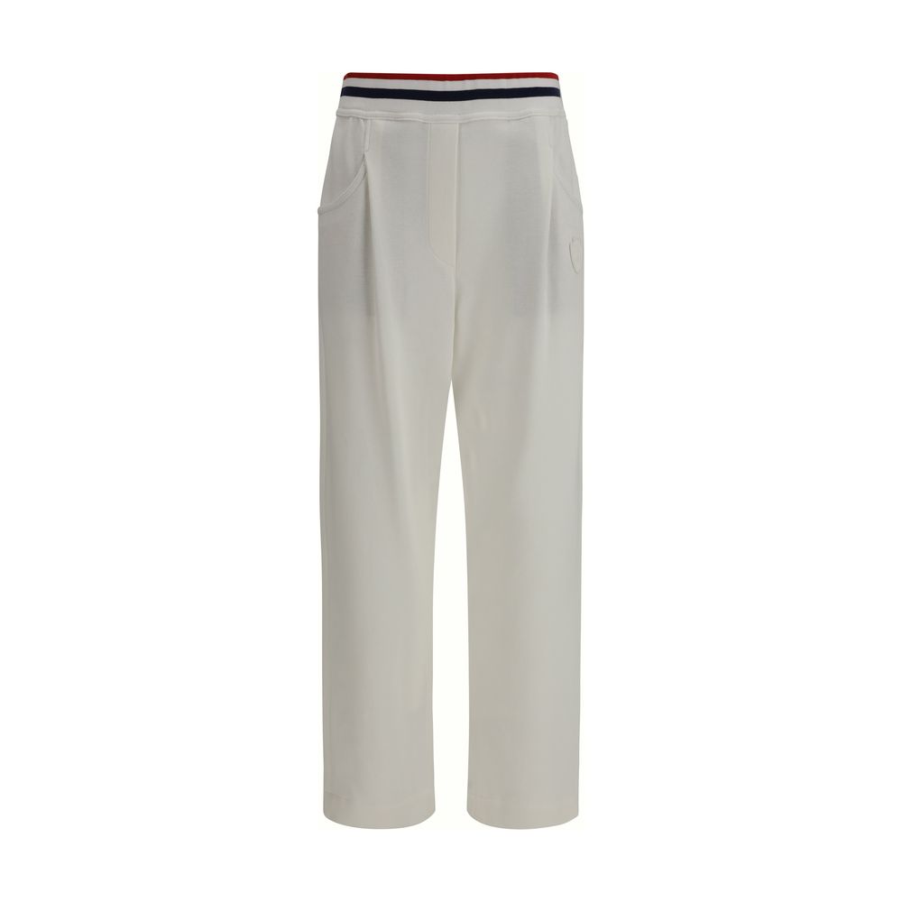 White Cotton Casual Pants