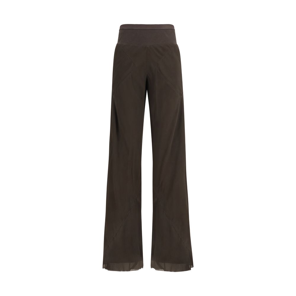 Brown Silk Casual Pants