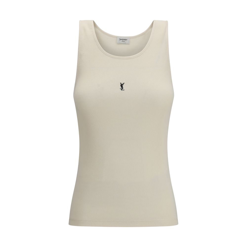Beige Cotton Tank Tops