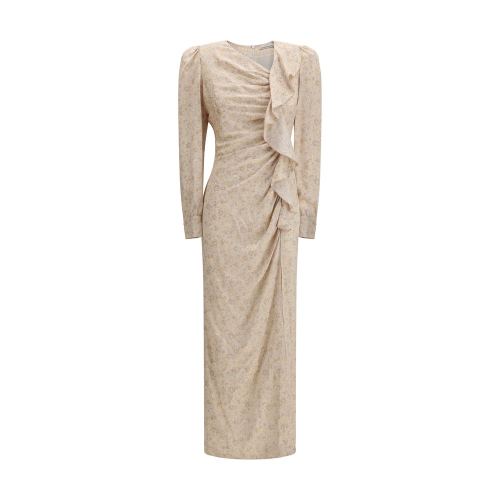 Alessandra Rich Beige Silk Casual Dress - Women