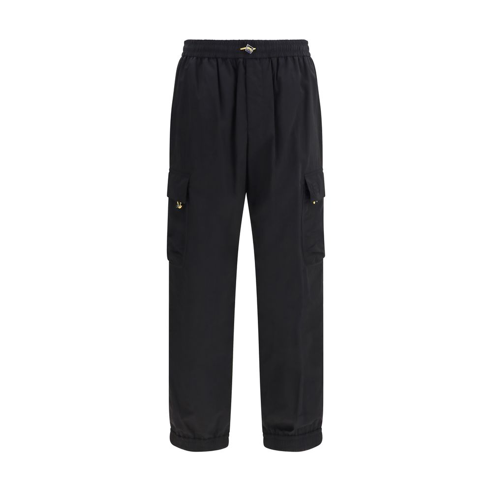 Black Cotton Cargo Pants
