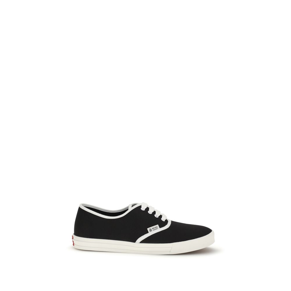 Black Cotton Athletic Sneakers