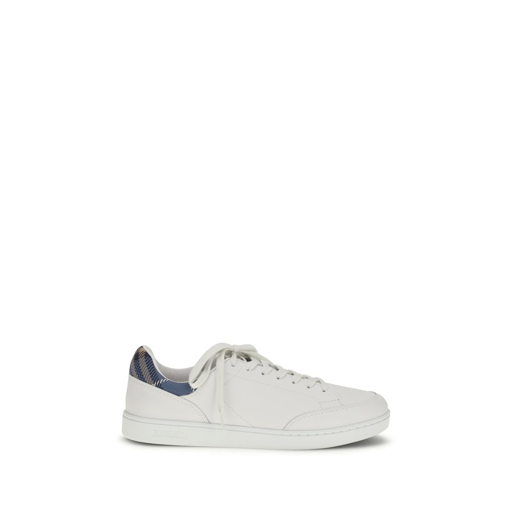 White Calf Leather Bos Taurus Low Top Sneakers
