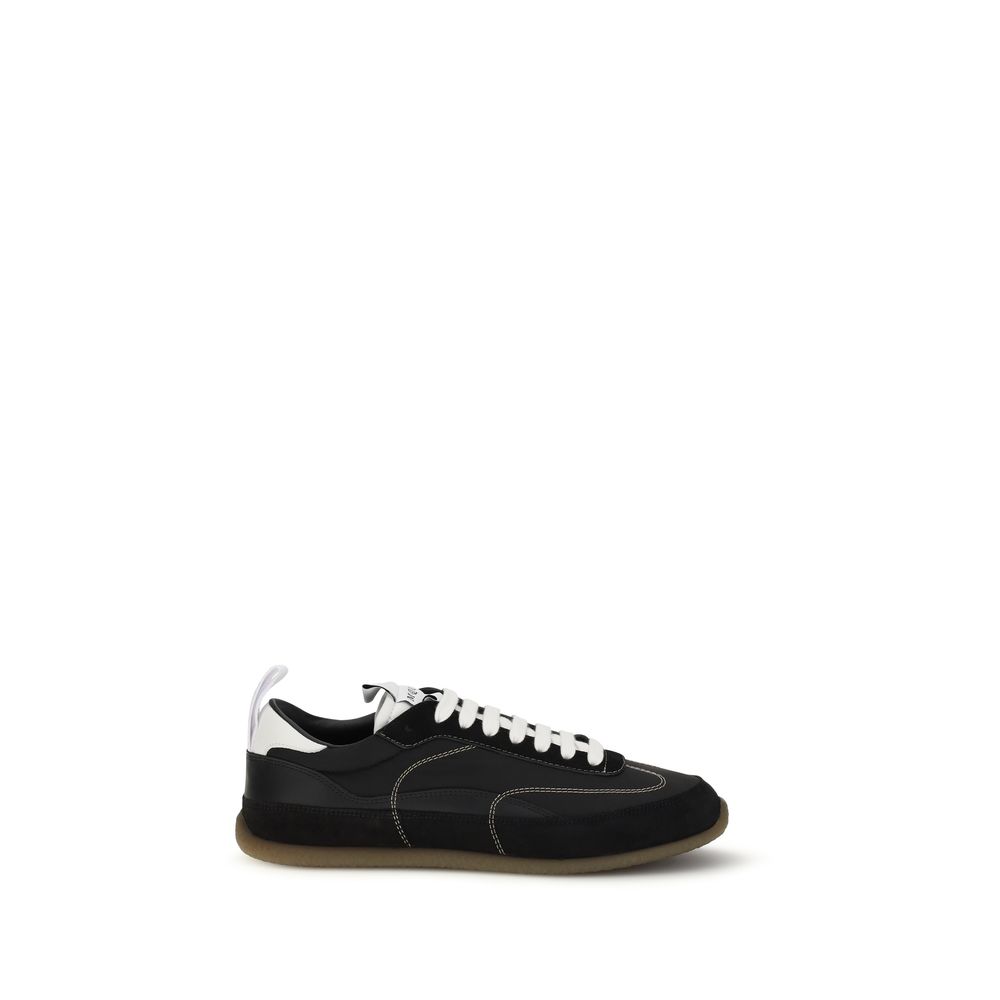Black Calf Leather Bos Taurus Low Top Sneakers