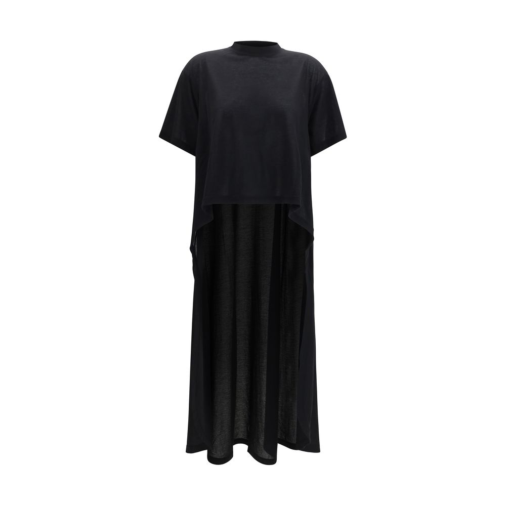 Black Cotton Casual Dress