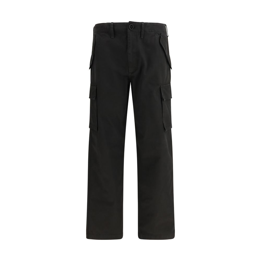 Black Cotton Cargo Pants